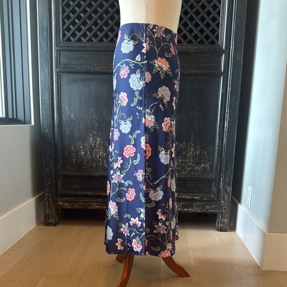 LOFT Trumpet Maxi Skirt in Blue and Pink - Picture 2 of 6
